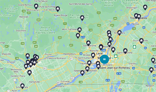 Housing, Infrastructure and Communities Canada project map