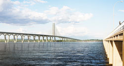 View of bridge with another bridge in view on the right