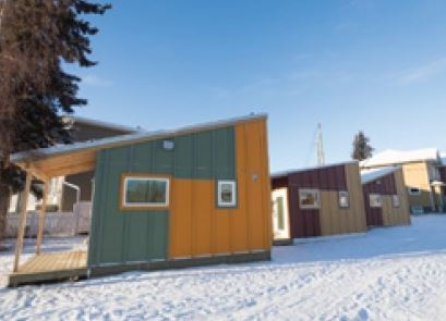 Housing unit at the Steve Cardiff Tiny Home Community