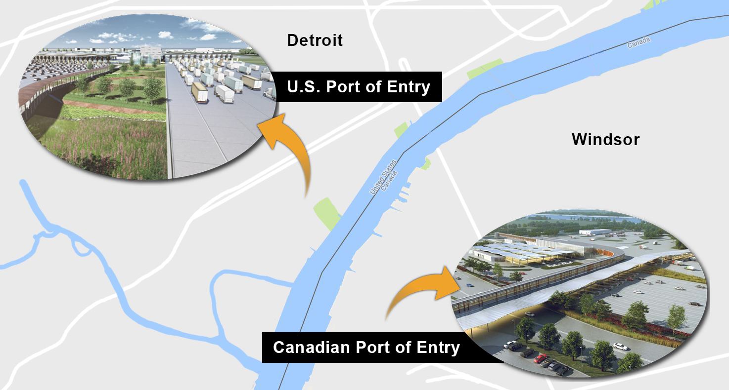 Gordie Howe International Bridge ports of entry